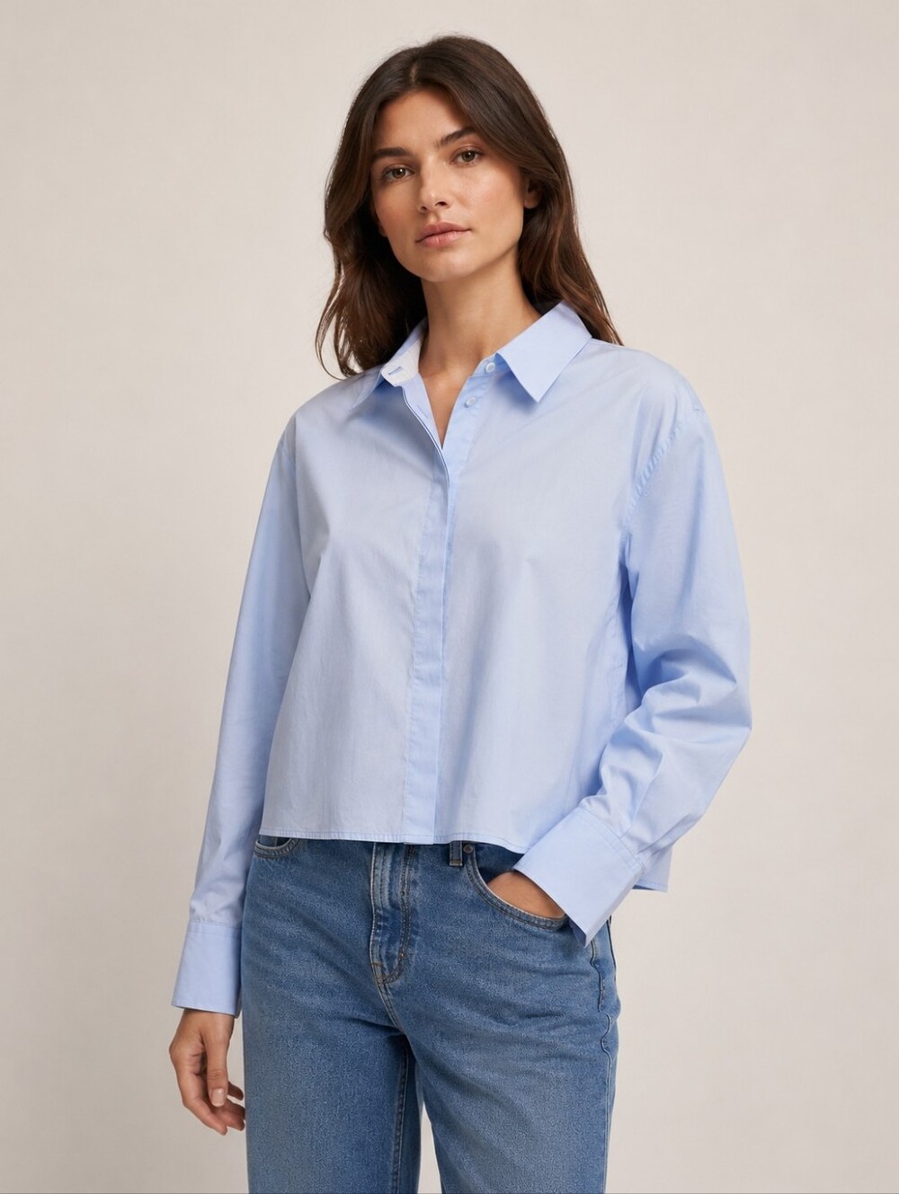 Max & Co Cropped Boxy Button Up Size S